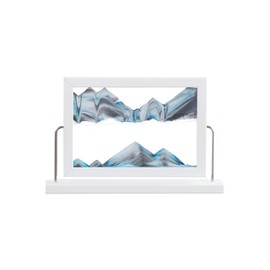 KB collection Window Diver Moving Sand Art - White- Original Moving Sand Picture A Relaxing Desktop Sandscape, Landscape Liquid Motion Sands - Handcrafted in Austria