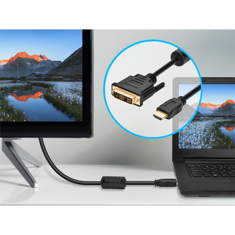 Monoprice 102404 High Speed HDMI to DVI Adapter Cable with