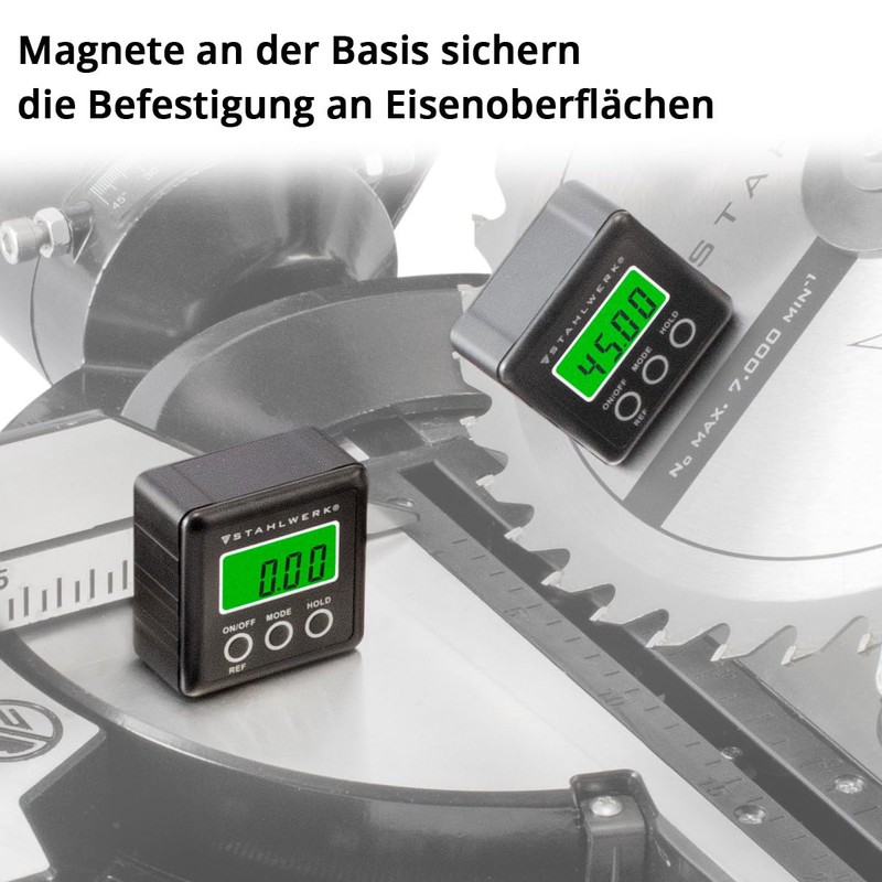 STAHLWERK Digital Protractor LB-360 ST Inclinometer, Level Box, Inclinometer with