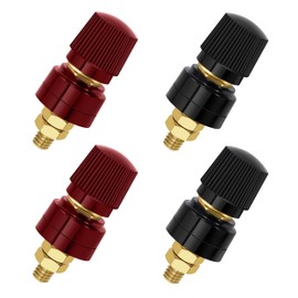 Binding Post M6 Brass Binding Post Socket 1/4" 100A Type 555 for Separating and Distribution of Welding Machines Charge Generators Pack of 4