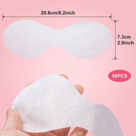 Joez Wonderful 50 Sheets Disposable Eye Mask Paper, Non Woven Eye Care Patches Paper Eye Covers, Cotton Spa Eye Pads for Facials, DIY Clear Eye Mask Paper Beauty Sheets for Makeup