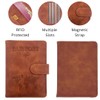 Passport Holder Cover Wallet Case, Vegan Leather Travel Wallet with