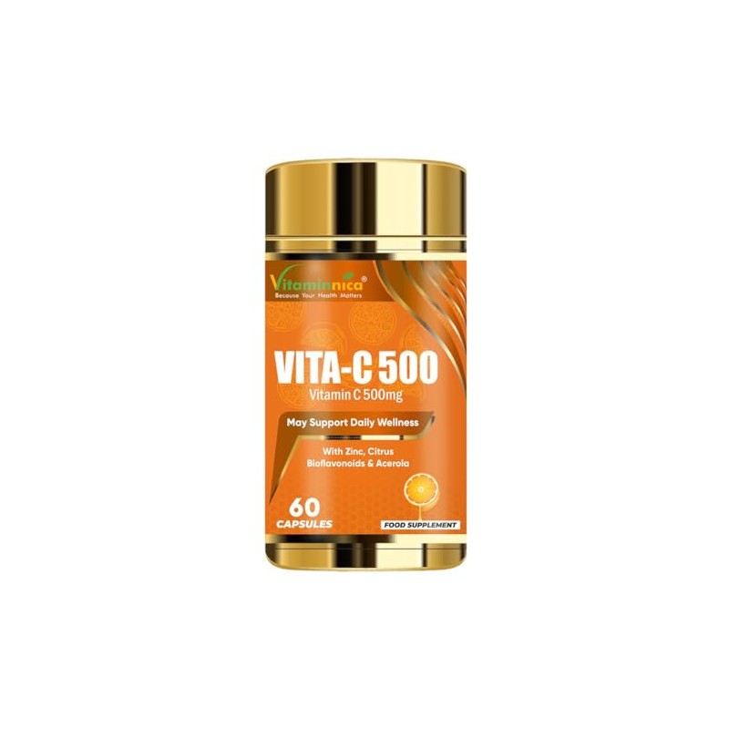 Vitaminnica Vita C 500mg Supplement for Men and Women- Immune