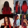 AFNOTE Ombre Red Braiding Hair Extensions 24 Inch 3 Packs