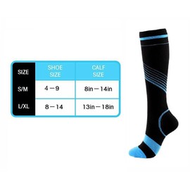 (2 Pairs) Compression Socks For Men & Women, Varicose Veins, Anti-Fatigue, Flight Travel, Boost Stamina, Circulation, Running, Nurses, Pregnancy (Black & Grey, L/XL 8-14 (2 Pairs))
