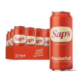 Sap’s Rapid Rehydration Sports Drink - 12 Cans, Passionfruit with Electrolytes and Adaptogens for Workouts, Wellness - ZERO Artificial Colors, Flavors, or Sugars