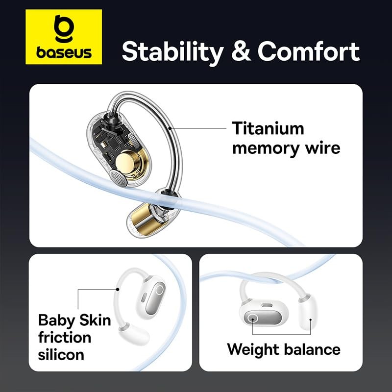 Baseus Eli Sport 1 Open Ear Auriculares Bluetooth para Correr,