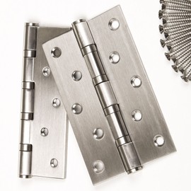 SO-TOOLS® Heavy Duty Screw-On Tapes/Load Capacity 75 kg/Material Thickness 2.5 mm/125 x 75 mm/Screw-On Hinge Made of Stainless Steel/Door Hinge Door Hinges with Maintenance-Free Sliding Bearings, Pack