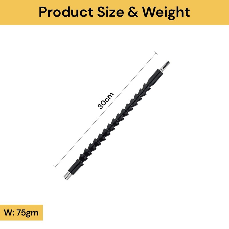 Spendeal Flexible Drill Bit Extension Hex Soft Shaft, Flexible Screwdriver