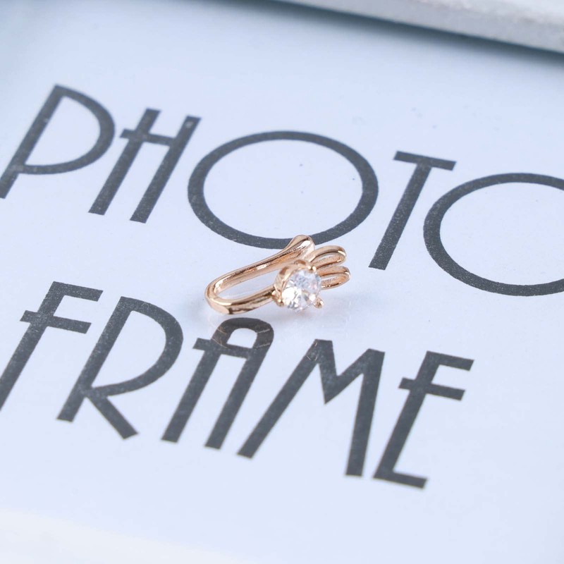 Sttiafay Boho Crystal Bunny Rabbit Nose Ring Cz Bunny Fake