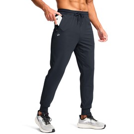 Pudolla Men's Sweatpants with Pockets Stretch Joggers for Men Track Pants Athletic Workout Gym Runing Pants(Dark Grey M)