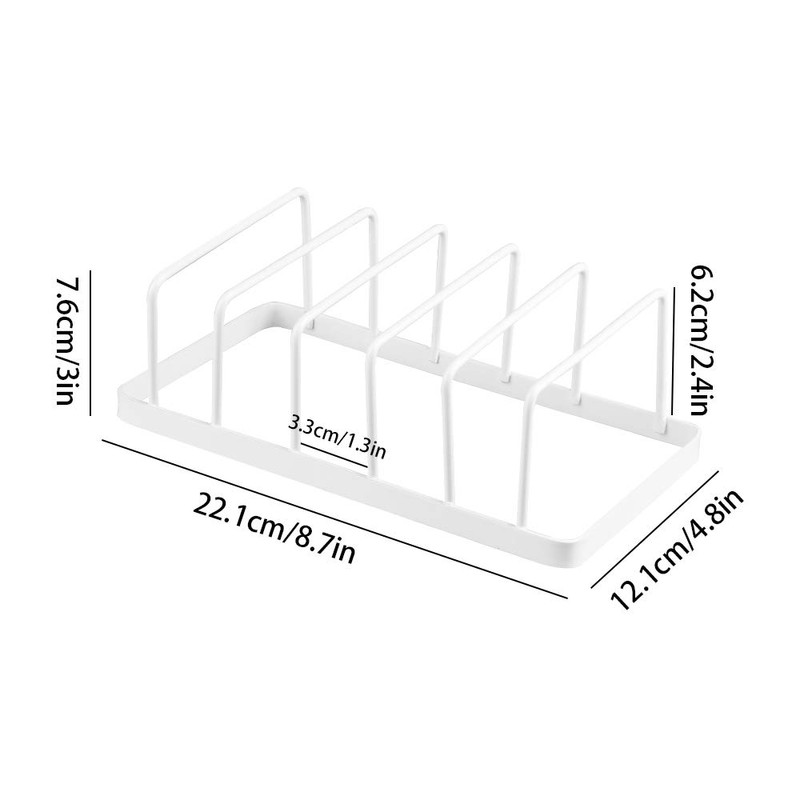 [2 Pack] Dish Plate Storage Drainboard, Tomorotec Pot Lid Holder