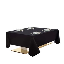 Urby Black Tablecloth for 3-4ft Square Tables That Seats 2-4 Person, Manteles de Mesa De Tela para Fiestas de 2-4 Sillas, Machine Washable Reusable Polyester Table Cloths