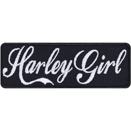 Harley Girl Harley Iron-On Patch Biker Girl Patch Motorcycle Iron-On Patches Gift for Motorcyclists Application for Jacket/Vest/Jeans/Motorcycle Suitcase 100 x 35 mm