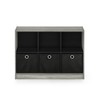 Furinno Bookcase and End Table Bundle with Bins and Drawers