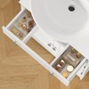 TEENFON Pedestal Sink Storage Cabinet with 2 Doors and Drawer,