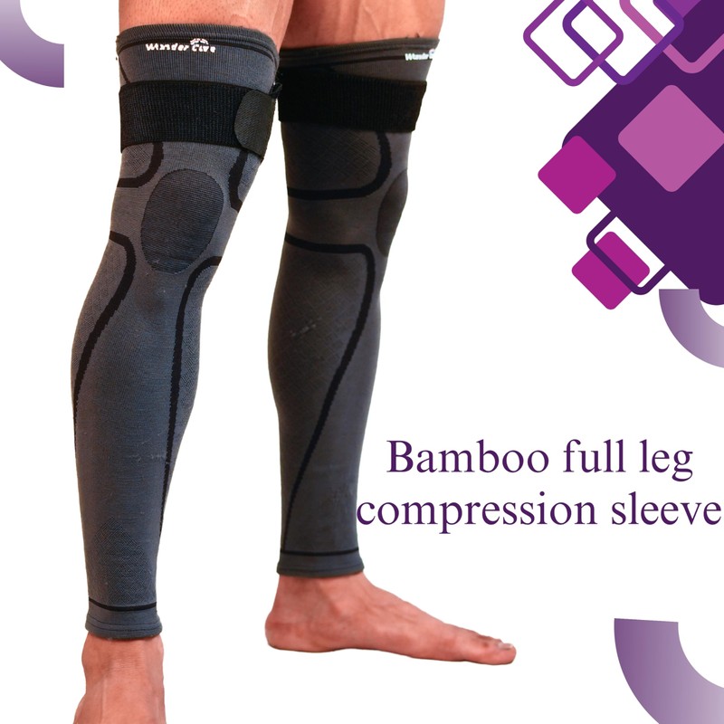 Wonder Care bamboo full leg compression sleeve full knees sleeve
