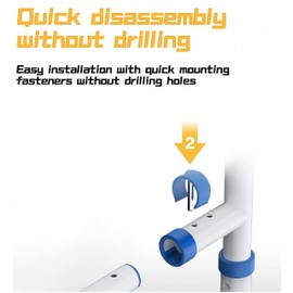 FrenzyBird Safety Rails for Seniors, Toilet Handles for Elderly and Disabled，Collapsible，Bottom Sucker，Can Hold 350 pounds(White