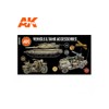AK Acrylics 3Gen AVF Set AK11647 Tank ACCESORIES 3G (6x17ml)