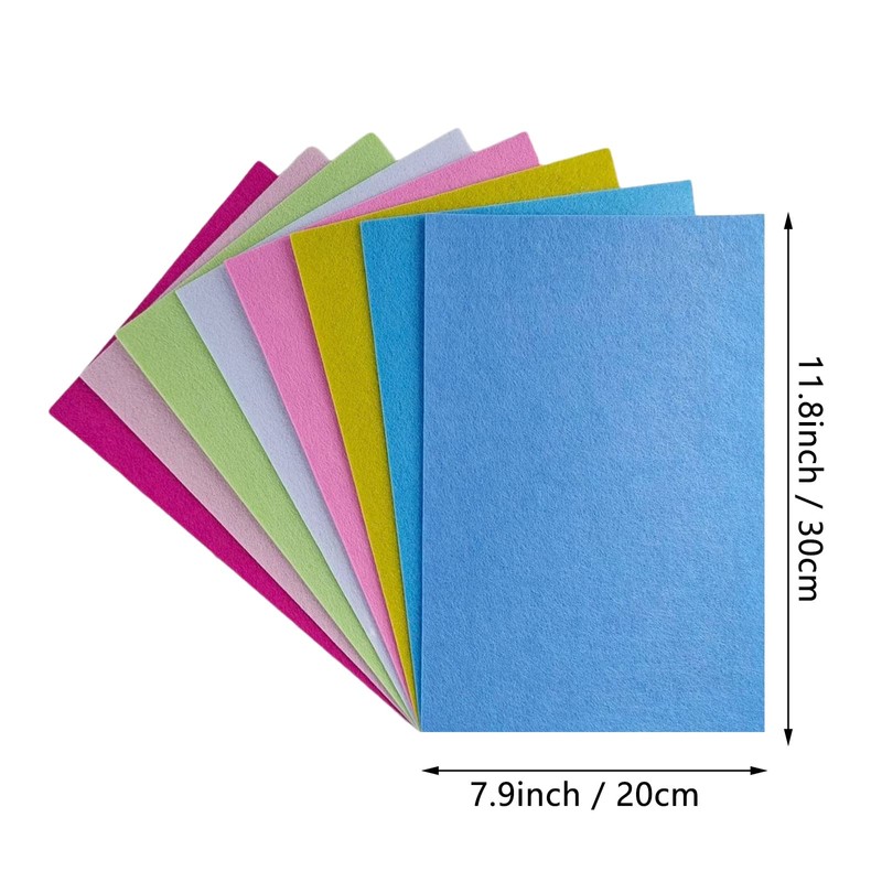 Jtnohx Stiff Felt, 2 mm Thick Felt for Crafts, 8