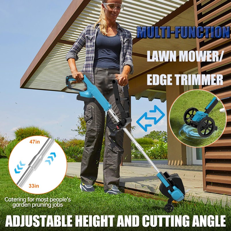 Electric Weed Wacker Cordless Grass Trimmer Battery Powered