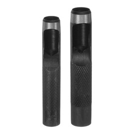 HARFINGTON 2Pcs Leather Hole Punch Set 12mm/14mm Carbon Steel Hollow Round Hole Punch Set Leather Hole Punch Cutter for Belts, Watch Band, Paper, Plastic, Leather Crafting