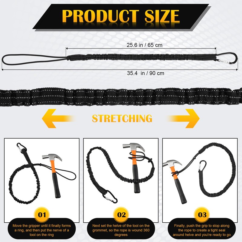 LEIFIDE 6 Pcs Tool Lanyard Standard Length Safety Tool Leash