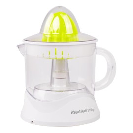 Melchioni Family | ZUMO NEW Spremiagrumi Elettrico Contenitore 0,7L, Doppio Movimento di Rotazione, Azionamento Automatico a Pressione, Sistema Sicurezza, Avvolgicavo, 40W