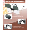 5 Pairs Polarized Clip-On Sunglasses Rimless Flip Up Anti-Glare Driving