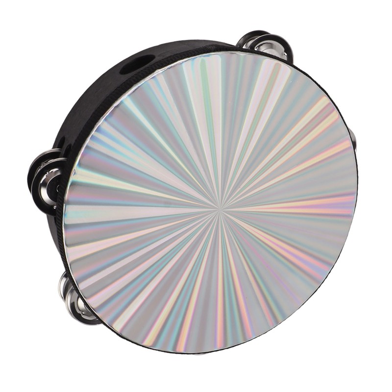 Tambourine Double Row Jingles Drum Metal Bell Handheld Drum Kids