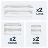 Extra Durable Mini Clear Hard Shell Zipper Case 6 Pack,