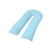 9ft U Shape Pillow Cover Case Only Duck Egg Color- Polycotton U-Pillow Covers 9Ft for Maternity, Nursing & Pregnancy Full Body Support-Protection from Dust Mite- Anti Allergey