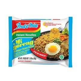 Indo Mie Mi Goreng Fried Noodles, Barbeque Chicken, 3 Ounce (Pack of 30)