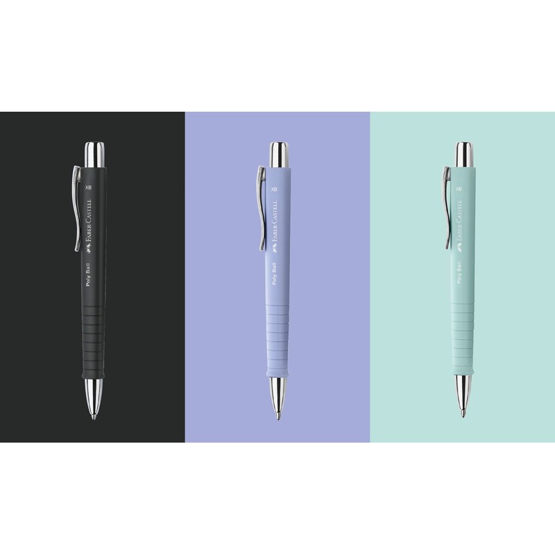 Faber-Castell 205271 Poly Ball Pale Iris Ballpoint Pen, Pack of