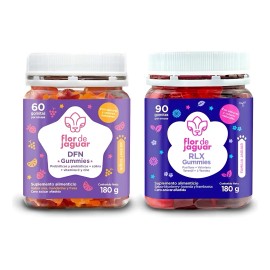 Flor De Jaguar I Pack 2 Dfn Gummies  Rlx Gummies Sin Azcar Blueberry - Lavanda Y Frambuesa  Uva, Mandarina Y Fresa                                    