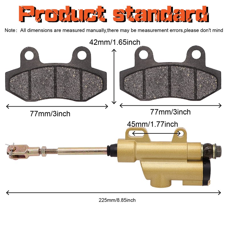 Rear Disc Hydraulic Brake Master Cylinder Caliper works with 70cc-150cc