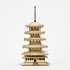 wa-gu-mi Five-storied Pagoda Wooden Architecture 3D Puzzle - Fun DIY