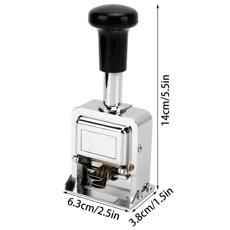 HEEPDD Portable 6 Digit Automatic Self Inking Numbering Stamp for