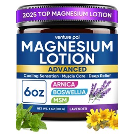 Magnesium Lotion with Arnica, MSM & Boswellia – Cooling Relief & Relaxation, Magnesium Cream for Muscles & Joints – Ideal for Legs or Feet - Safe for Kids – 6 fl oz