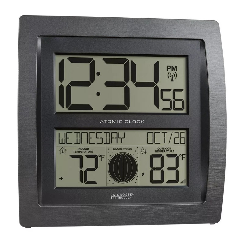La Crosse Technology Curved Digital Atomic Wall Clock
