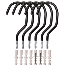 LIVEGREEN 6 Pack Bike Hooks, Heavy Duty Bicycle Storage Hooks Set Storage Hooks Wall Mounted Hook Set for Mountain/Road Bikes