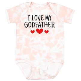 inktastic I Love My Godfather Baby Bodysuit Newborn Tie Dye Pink 45b37