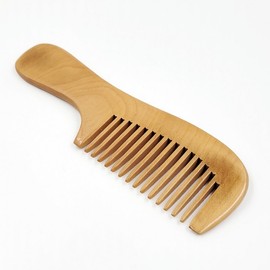 Thick Peach Wood Handle Comb Comb 4ea