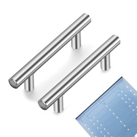 Ravinte 20 Pack | 5'' Cabinet Pulls Brushed Nickel Stainless Steel Kitchen Drawer Pulls Cabinet Handles 5”Length, 3” Hole Center with Mounting Template