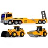 Maxx Action Deluxe Large Construction Long Hauler with 2 Vehicles,