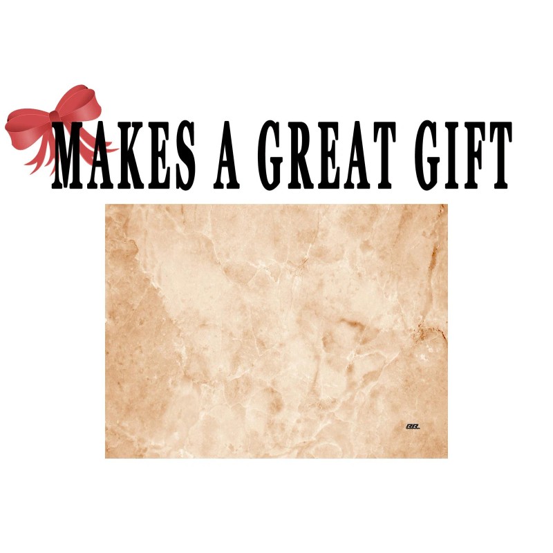 Rogue River Tactical Tan Brown Textured Marble Art Kitchen Glass