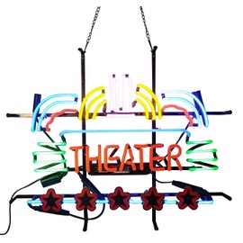 Neon Signs Bar Theater Glass Neon Signs for Office Hotel Wedding Birthday Party Man Cave Neon Light Art Wall Lights 24 X 20 - Inches