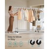 SONGMICS Clothes Rack with Wheels, Heavy-Duty Garment Rack with Extendable