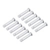 sourcing map Pack of 12 Single Hole Fork Bolts Flat