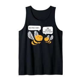 Bees Make Honey, Ladybugs Make Ketchup – Kids Funny Cartoon Tank Top